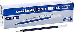 Uni-Ball UMR-10 (UM-153) 12'li Kutu Kalem Yedeği Mavi