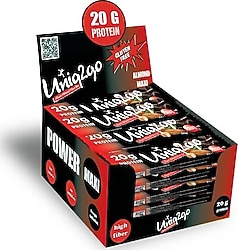 Uniq2go Power Almond Maxi 65 gr 24'lü Protein Bar