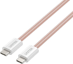 Unitek C14141APK01-1M 1 m Pembe Type-C to Type-C Hızlı Şarj Kablosu