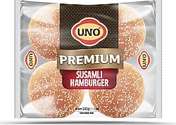 Uno Hamburger Susamlı Büyük Ekmek 4'lü 340 gr