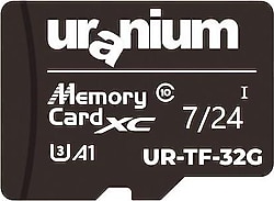 Uranium UR-TF-32G Class 10 UHS-I U3 A1 32 GB Micro SD Kart