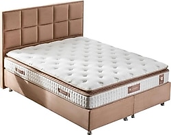 US. Sleeping Ultra Ortopedik Touch Brown Yaylı 180x200 cm Pedli Çift Kişilik Yatak