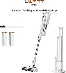 Uwant V500 Beyaz Şarjlı Dikey Süpürge