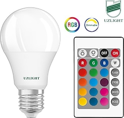 Uzlight 10 W E27 RGB Kumandalı LED Ampul