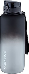 Uzspace 3056-4 Siyah-Beyaz 1500 ml Tritan Motivasyon Matarası