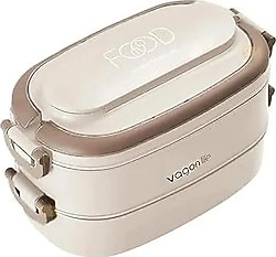 Vagonlife Bento Kaseli 1140 ml Bej Lunch Box