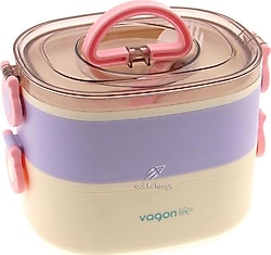 Vagonlife BL50251-2 Mor Çelik Lunch Box