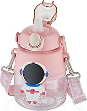 Vagonlife VGN6276 Pembe 1250 ml Askılı Pipetli Matara