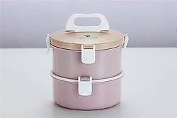 Vagonlife Ws-008 1600 ml Pembe Çelik Lunch Box