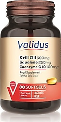 Validus Krill Oil 500 mg + Squalene 250 mg 30 Softgel