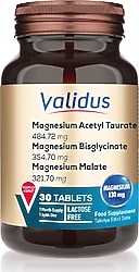 Validus Magnezyum Bisglycinate + Taurat + Malat 30 Tablet