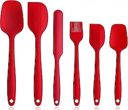 Valletta VLT1018 Drongo Kırmızı 6'lı Spatula Seti