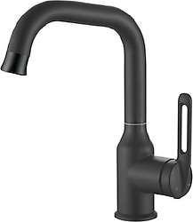Valtemo Stello VM-1402 Uzun Mat Siyah Lavabo Bataryası