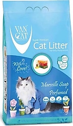 Vancat Marsilya Sabunu Kokulu 5 kg /5.9 lt İnce Taneli Bentonit Kedi Kumu