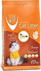 Vancat Portakal Kokulu 10 kg/11.8 lt İnce Taneli Bentonit Kedi Kumu