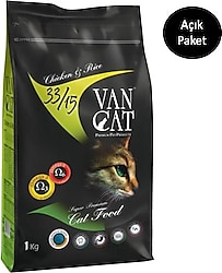 Vancat Tavuklu Pirinçli 1 kg Yetişkin Kedi Maması - Açık Paket