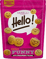 Vanelli Hello Çilek Dolgulu Emoji Bisküvi 100 gr