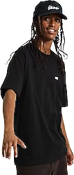 Vans Left Chest II Loose VN000P1PBLK1 Siyah Kısa Kollu Bisiklet Yaka Erkek Tişört