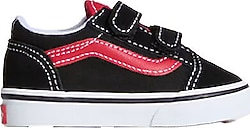 Vans Old Skool V VN000CTGY091 Siyah-Kırmızı Bebek Sneaker