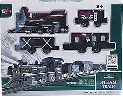 Vardem Işıklı ve Sesli 15 Parça Buharlı Tren Set FF-1603C-4C