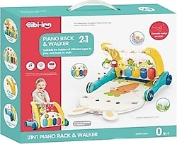Vardem Piyanolu 2 in 1 Bebek Yürüteci ve Tavşan Desenli Oyun Halısı