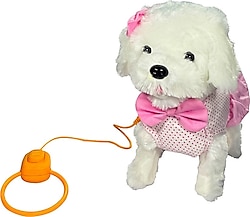 Vardem Tasmalı Yürüyen Pembe Fiyonklu Peluş Köpek PFT-B025