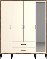Variant Mobilya Kumsal STR Lidya-Krem 4 Kapaklı Gardırop