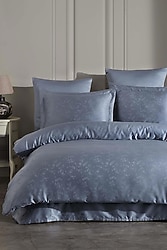 Varol Liyosel Jakar Eva Indigo 200x220 cm Çift Kişilik Nevresim Takımı