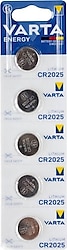 Varta CR2025 3 V 5'li Lityum Düğme Pil