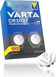 Varta CR2032 3V 20'li Lityum Düğme Pil
