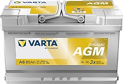 Varta Dynamic A6 Start-Stop AGM 12 V 80 Ah 800 A CCA Akü