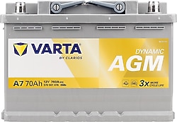 Varta Dynamic A7 Start-Stop AGM 12 V 70 Ah 760 A Akü