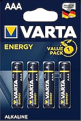 Varta Energy 4'lü Alkalin AAA İnce Kalem Pil