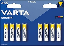 Varta Energy 8'li Alkalin AAA İnce Kalem Pil