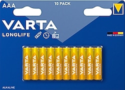 Varta Longlife 10'lu Alkalin AAA İnce Kalem Pil
