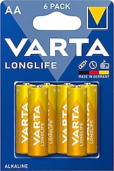 Varta Longlife 6'lı Alkalin AA Kalem Pil