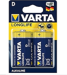 Varta Longlife 2'li D Büyük Alkalin Pil