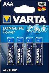 Varta Longlife Power 4'lü Alkalin AAA İnce Kalem Pil