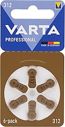 Varta 312 Numara 6'lı İşitme Cihazı Pili