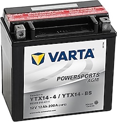 Varta Powersports AGM YTX14 12 V 12 Ah Motosiklet Aküsü