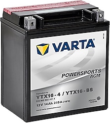 Varta Powersports AGM YTX16-BS 12 V 14 Ah Motosiklet Aküsü