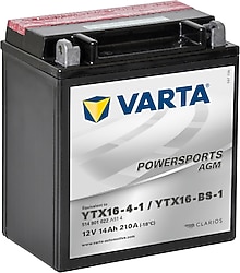 Varta Powersports AGM YTX16-BS-1 12 V 14 Ah 210 CCA Motosiklet Aküsü
