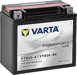 Varta Powersports AGM YTX20-BS 12 V 18 Ah 250 CCA Motosiklet Aküsü
