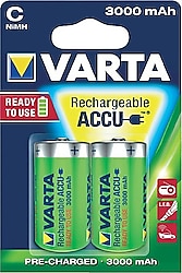 Varta 56720 3000 mAh 2'li Şarjlı D Büyük Pil