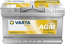 Varta Silver Dynamic F21 Start-Stop AGM 12 V 80 Ah 800 CCA Akü - 2025