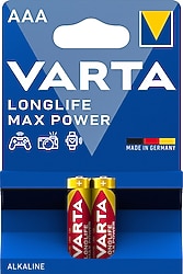 Varta Longlife Max Power 2'li AAA İnce Kalem Pil