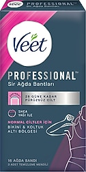 Veet Professional Normal Ciltler için Bikini ve Koltuk Altı 16'lı Sir Ağda Bandı