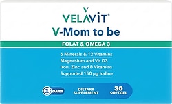 Velavit V Mom To Be Folat ve Omega 3 30 Softgel
