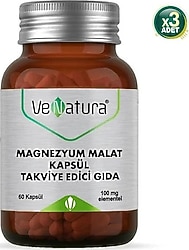 Venatura Magnezyum Malat 100 mg 60 Tablet 3'lü