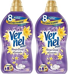Vernel Max Nergis Çiçeği Lavanta Yumuşatıcı 60 Yıkama 1.44 lt 2'li